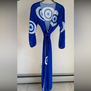 Blue evil eye cover-up $60 one size - new